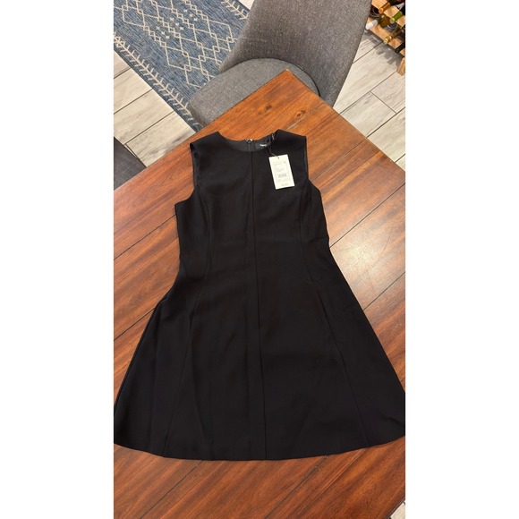 Theory Dresses & Skirts - Theory Easy Flare Dress Black Admiral Crepe Sleeveless A-Line P0109603 Size 8